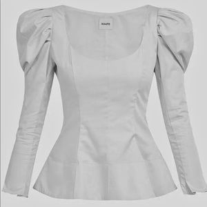 Khaite Corset Cotton Poplin Top/Blouse
